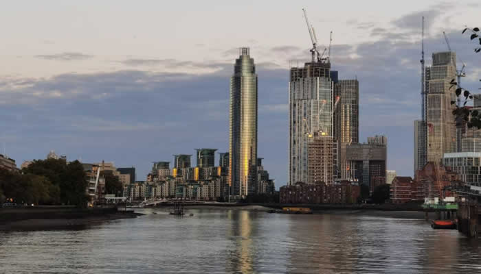 St George Wharf development in Nine Elms Vauxhall